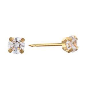 Studex Cubic Zirconia Gold Plated Earring System 75 - 4mm