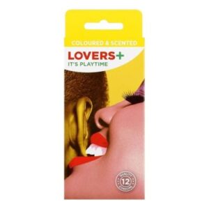Lovers Plus Condoms Coloured & Scented 12 Pack