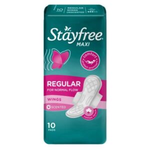 Stayfree Maxi Thick Scented Pads Wings 10 Pack