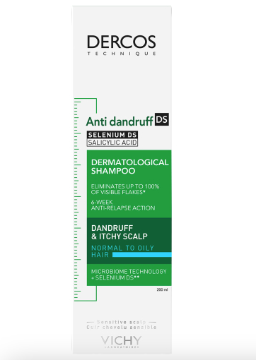 Vichy Dercos Anti-Dandruff Normal to Oily Hair Shampoo 200ml