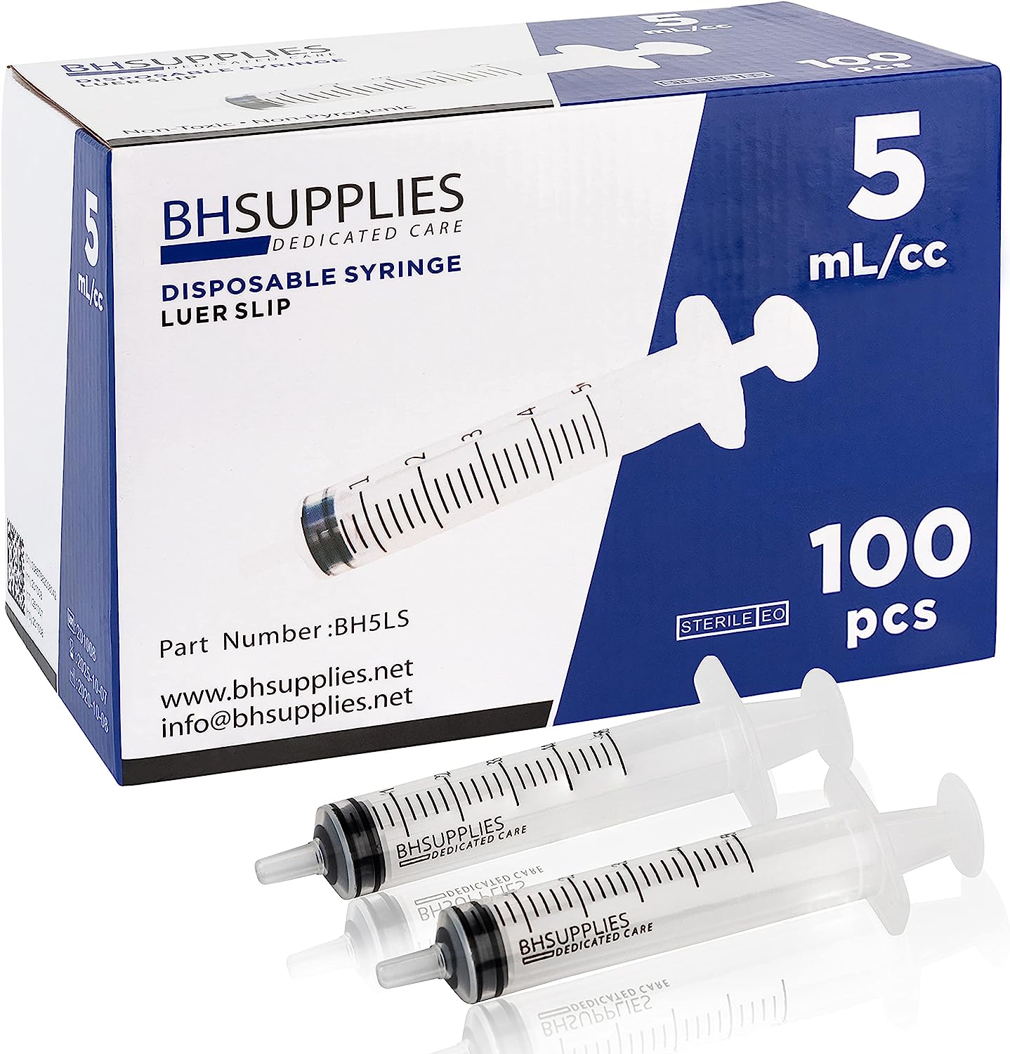 Syringe 5 Millilitre Hypodermic Ease 100 Pack