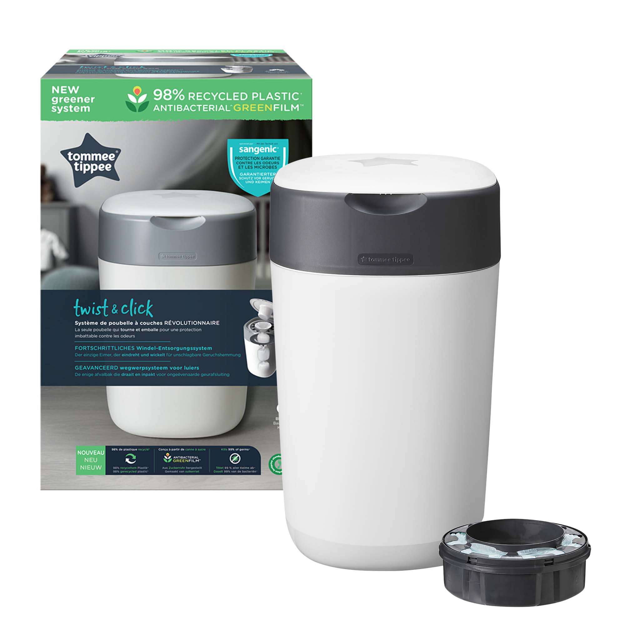Tommee Tippee Sangenic Tub Nappy Bin Green